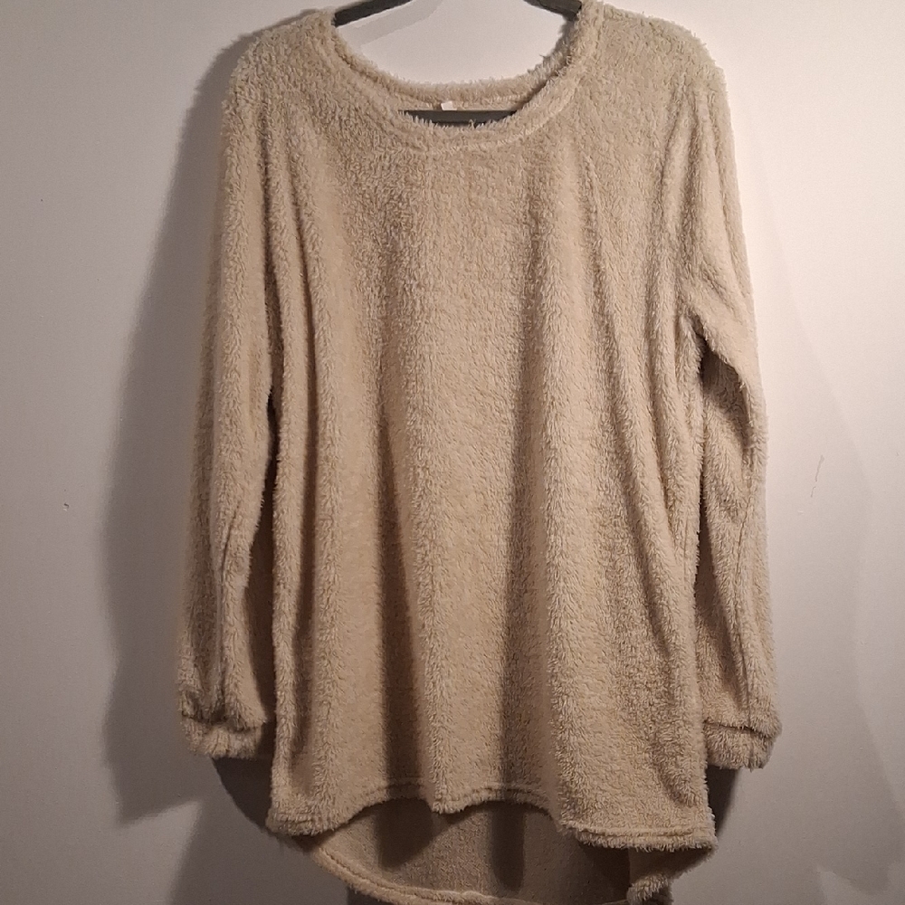 Cream Lightweight Crew Neck Sweater
